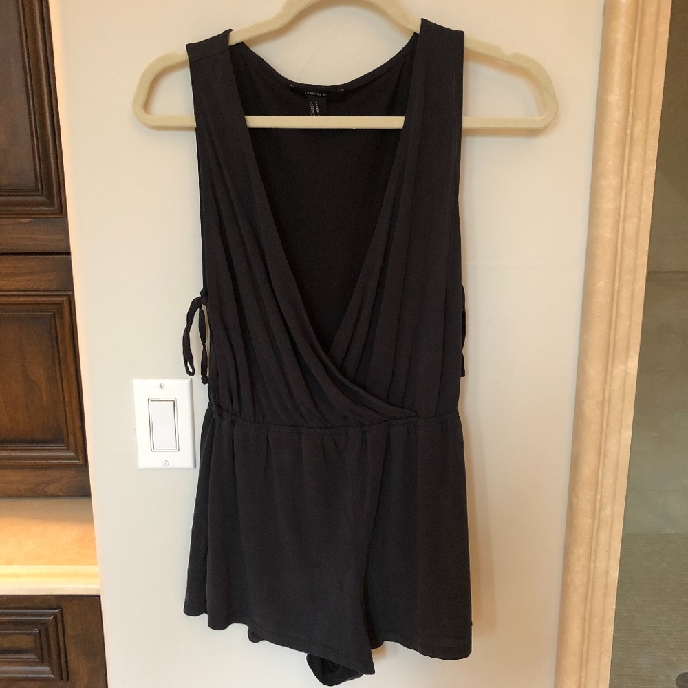Suede Romper